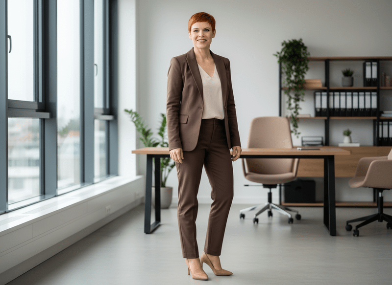 Business Anzug Braun